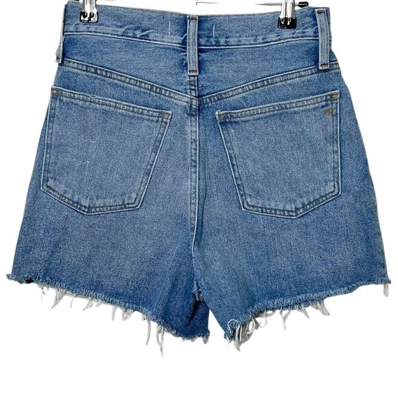 Madewell The Momjean Short Size 23 Flintwood Wash High Rise Distressed Denim - Picture 5 of 12
